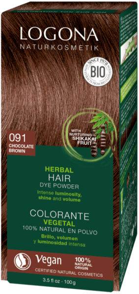 LOGONA Prkov farba na vlasy chocolate brown 100g