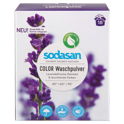 Sodasan COLOR prac prok na farebn prdlo Levandua 1,01 kg